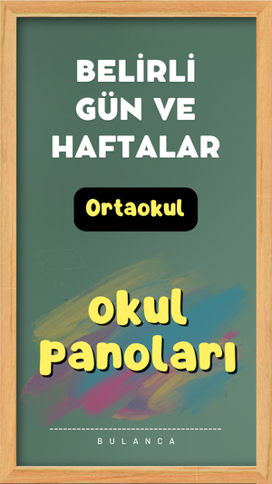 belirli gün ve haftalar okul panosu