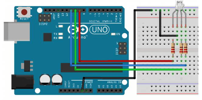 RGB Led Yakma devre şeması